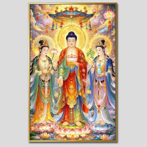 Tây Phương Tam Thánh | Tranh hộp đèn cao cấp | Mã tranh 17 | Tranh TÂM