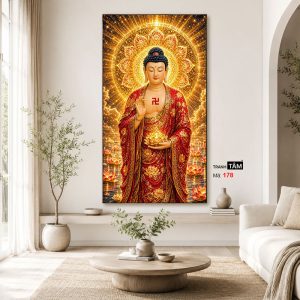 Phật A Di Đà | Tranh hộp đèn cao cấp | Mã tranh 178 | [tranhtam.com] - Ảnh 3