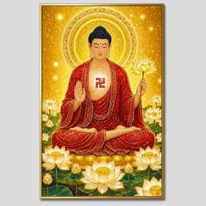 Phật A Di Đà | Tranh hộp đèn cao cấp | Mã tranh 185 | [tranhtam.com]