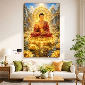 Alternative view of Phật A Di Đà | Tranh hộp đèn cao cấp | Mã tranh 187 | [tranhtam.com]