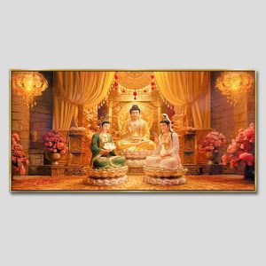 Tây Phương Tam Thánh | Tranh hộp đèn cao cấp | Mã tranh 19  | Tranh TÂM