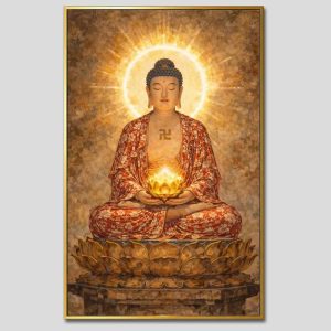 Phật A Di Đà | Tranh hộp đèn cao cấp | Mã tranh 193 | [tranhtam.com]