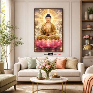 Phật A Di Đà | Tranh hộp đèn cao cấp | Mã tranh 196 | [tranhtam.com] - Ảnh 5