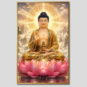 Phật A Di Đà | Tranh hộp đèn cao cấp | Mã tranh 196 | [tranhtam.com]