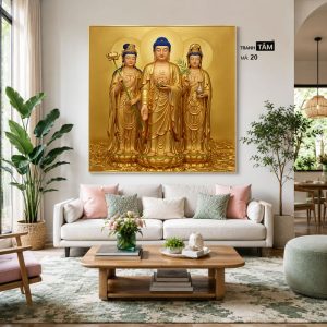 Tây Phương Tam Thánh | Tranh hộp đèn cao cấp | Mã tranh 20 | Tranh TÂM - Ảnh 3