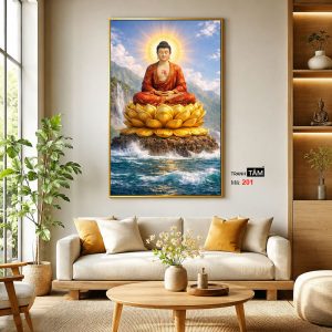 Phật A Di Đà | Tranh hộp đèn cao cấp | Mã tranh 201 | [tranhtam.com] - Ảnh 3