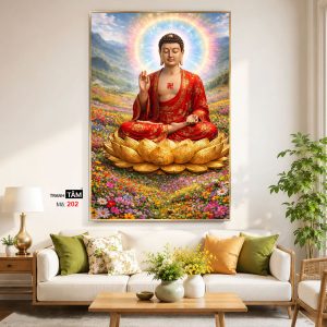 Phật A Di Đà | Tranh hộp đèn cao cấp | Mã tranh 202 | [tranhtam.com] - Ảnh 5