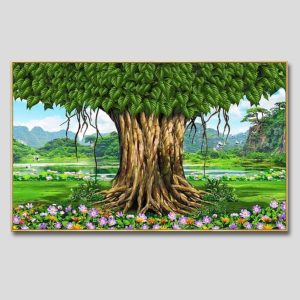 Cây bồ đề | Tranh hộp đèn cao cấp | Mã tranh 213 | [tranhtam.com]