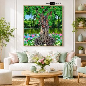 Cây bồ đề | Tranh hộp đèn cao cấp | Mã tranh 217 | [tranhtam.com] - Ảnh 5