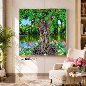Alternative view of Cây bồ đề | Tranh hộp đèn cao cấp | Mã tranh 217 | [tranhtam.com]