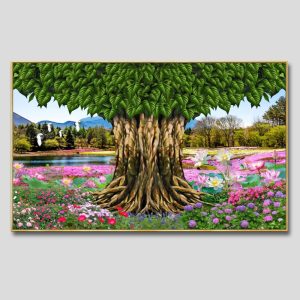 Cây bồ đề | Tranh hộp đèn cao cấp | Mã tranh 219 | [tranhtam.com]