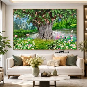 Cây bồ đề | Tranh hộp đèn cao cấp | Mã tranh 221 | [tranhtam.com] - Ảnh 5