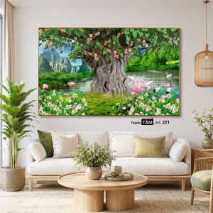 Cây bồ đề | Tranh hộp đèn cao cấp | Mã tranh 221 | [tranhtam.com] - Ảnh 3