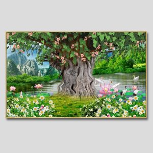 Cây bồ đề | Tranh hộp đèn cao cấp | Mã tranh 221 | [tranhtam.com]