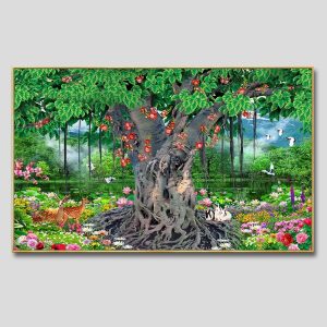 Cây bồ đề | Tranh hộp đèn cao cấp | Mã tranh 222 | [tranhtam.com]