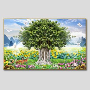 Cây bồ đề | Tranh hộp đèn cao cấp | Mã tranh 223 | [tranhtam.com]