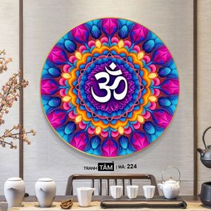 Alternative view of Chữ "Om Mani Padme Hum" | Tranh hộp đèn cao cấp | Mã tranh 224| [tranhtam.com]
