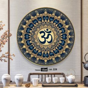 Alternative view of Chữ "Om Mani Padme Hum" | Tranh hộp đèn cao cấp | Mã tranh 228 | [tranhtam.com]