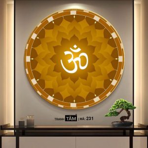 Chữ "Om Mani Padme Hum" | Tranh hộp đèn cao cấp | Mã tranh 231 | [tranhtam.com] - Ảnh 4