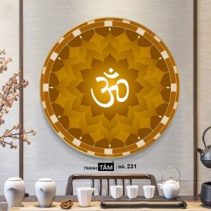 Alternative view of Chữ "Om Mani Padme Hum" | Tranh hộp đèn cao cấp | Mã tranh 231 | [tranhtam.com]