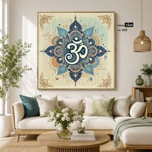 Chữ "Om Mani Padme Hum" | Tranh hộp đèn cao cấp | Mã tranh 232 | Tranh TÂM - Ảnh 3