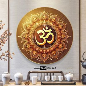 Alternative view of Chữ "Om Mani Padme Hum" | Tranh hộp đèn cao cấp | Mã tranh 233 | [tranhtam.com]