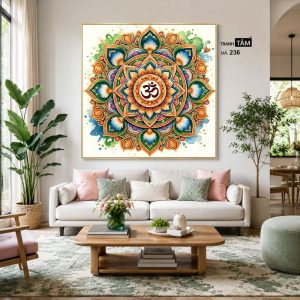 Chữ "Om Mani Padme Hum" | Tranh hộp đèn cao cấp | Mã tranh 236 | Tranh TÂM - Ảnh 4