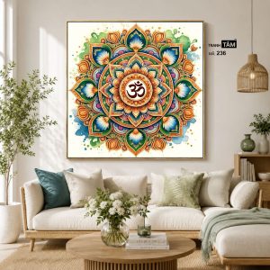Chữ "Om Mani Padme Hum" | Tranh hộp đèn cao cấp | Mã tranh 236 | Tranh TÂM - Ảnh 3