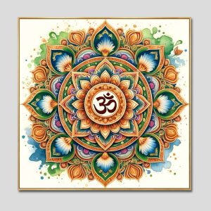 Chữ "Om Mani Padme Hum" | Tranh hộp đèn cao cấp | Mã tranh 236 | Tranh TÂM