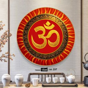 Alternative view of Chữ "Om Mani Padme Hum" | Tranh hộp đèn cao cấp | Mã tranh 237 | [tranhtam.com]