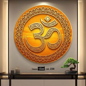 Chữ "Om Mani Padme Hum" | Tranh hộp đèn cao cấp | Mã tranh 238 | Tranh TÂM - Ảnh 4
