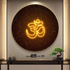 Chữ "Om Mani Padme Hum" | Tranh hộp đèn cao cấp | Mã tranh 239 | Tranh TÂM - Ảnh 4