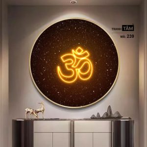Chữ "Om Mani Padme Hum" | Tranh hộp đèn cao cấp | Mã tranh 239 | Tranh TÂM - Ảnh 3