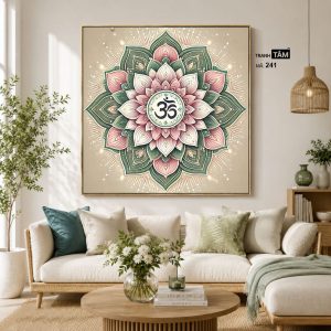 Chữ "Om Mani Padme Hum" | Tranh hộp đèn cao cấp | Mã tranh 241 | Tranh TÂM - Ảnh 3