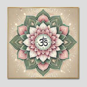 Chữ "Om Mani Padme Hum" | Tranh hộp đèn cao cấp | Mã tranh 241 | Tranh TÂM