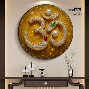 Chữ "Om Mani Padme Hum" | Tranh hộp đèn cao cấp | Mã tranh 243 | Tranh TÂM - Ảnh 5