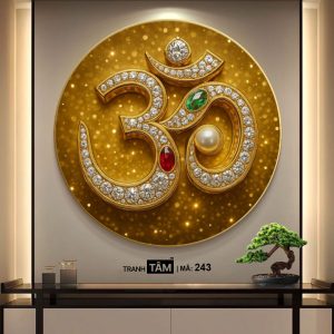 Chữ "Om Mani Padme Hum" | Tranh hộp đèn cao cấp | Mã tranh 243 | Tranh TÂM - Ảnh 4