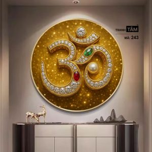 Chữ "Om Mani Padme Hum" | Tranh hộp đèn cao cấp | Mã tranh 243 | Tranh TÂM - Ảnh 3