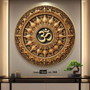 Chữ "Om Mani Padme Hum" | Tranh hộp đèn cao cấp | Mã tranh 244 | Tranh TÂM - Ảnh 4