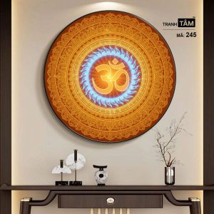Chữ "Om Mani Padme Hum" | Tranh hộp đèn cao cấp | Mã tranh 245 | Tranh TÂM - Ảnh 5
