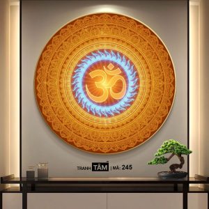 Chữ "Om Mani Padme Hum" | Tranh hộp đèn cao cấp | Mã tranh 245 | Tranh TÂM - Ảnh 4