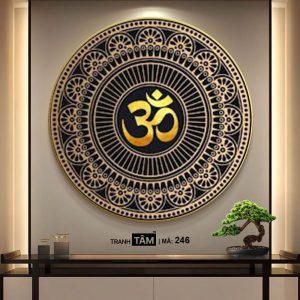 Chữ "Om Mani Padme Hum" | Tranh hộp đèn cao cấp | Mã tranh 246 | Tranh TÂM - Ảnh 4
