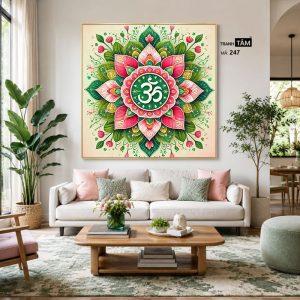 Chữ "Om Mani Padme Hum" | Tranh hộp đèn cao cấp | Mã tranh 247 | Tranh TÂM - Ảnh 4