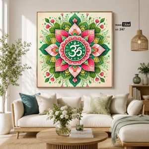 Chữ "Om Mani Padme Hum" | Tranh hộp đèn cao cấp | Mã tranh 247 | Tranh TÂM - Ảnh 3