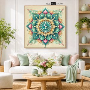 Chữ "Om Mani Padme Hum" | Tranh hộp đèn cao cấp | Mã tranh 248 | Tranh TÂM - Ảnh 5