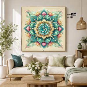 Chữ "Om Mani Padme Hum" | Tranh hộp đèn cao cấp | Mã tranh 248 | Tranh TÂM - Ảnh 3