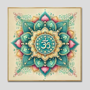 Chữ "Om Mani Padme Hum" | Tranh hộp đèn cao cấp | Mã tranh 248 | Tranh TÂM