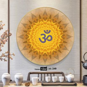 Alternative view of Chữ "Om Mani Padme Hum" | Tranh hộp đèn cao cấp | Mã tranh 249 | Tranh TÂM