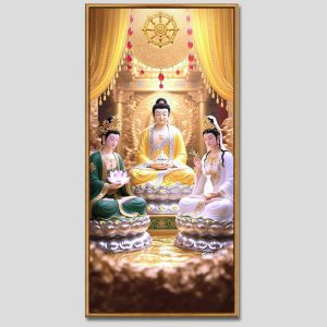 Tây Phương Tam Thánh | Tranh hộp đèn cao cấp | Mã tranh 25 | Tranh TÂM