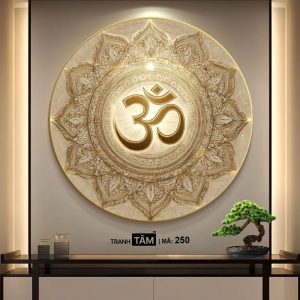 Chữ "Om Mani Padme Hum" | Tranh hộp đèn cao cấp | Mã tranh 250 | Tranh TÂM - Ảnh 4